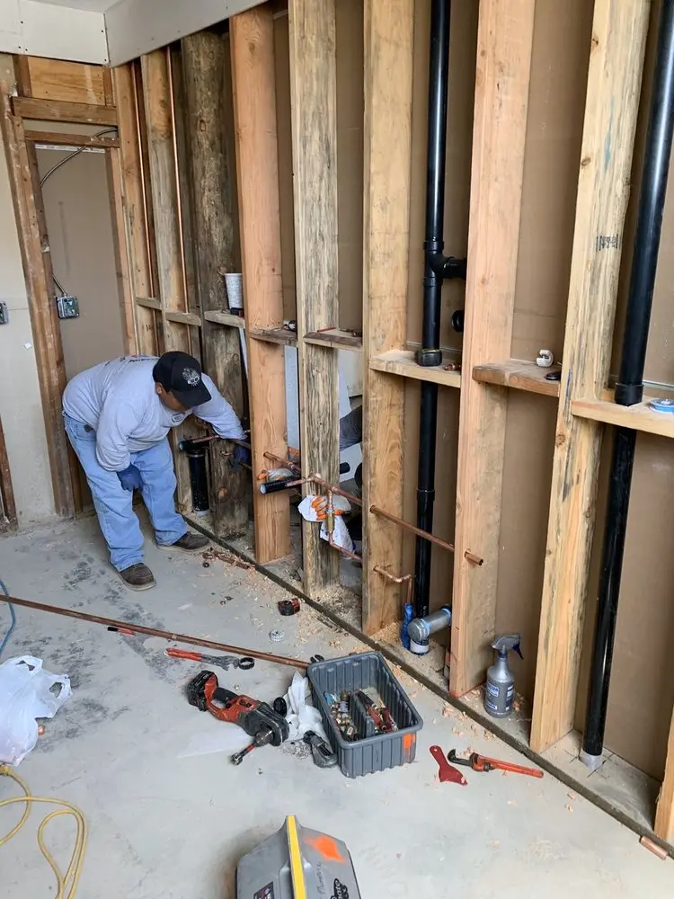 Commercial rough-in plumbing for Water Heater Replacement in Fulton